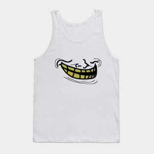 Troll Face Zombie mouth Tank Top